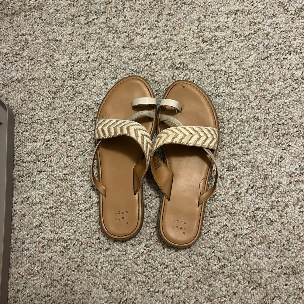 a new day Tan and Cream Women's Sandals
